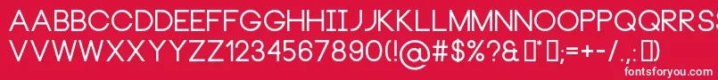 フォントNeouBold – 赤い背景に白い文字