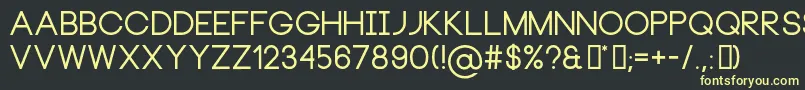 フォントNeouBold – 黒い背景に黄色の文字