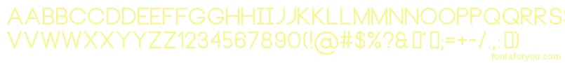 フォントNeouBold – 白い背景に黄色の文字