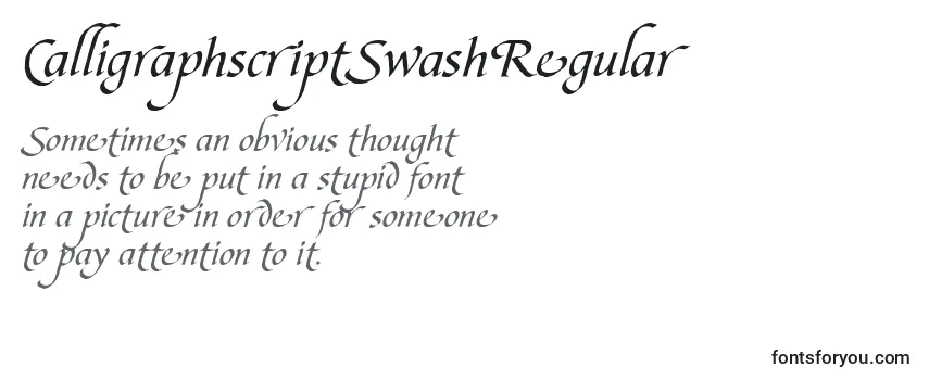Schriftart CalligraphscriptSwashRegular