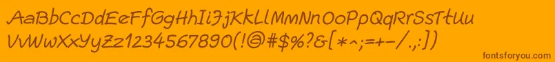 Lisätietoja EscriptLtItalic-fontista EscriptLtItalic-fontti – ruskeat fontit oranssilla taustalla