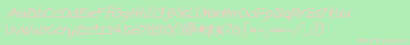 EscriptLtItalic Font – Pink Fonts on Green Background