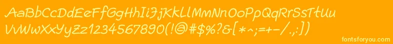 EscriptLtItalic Font – Yellow Fonts on Orange Background