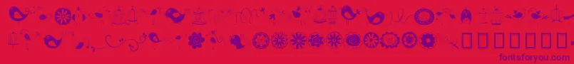 En savoir plus sur la police DoodleDings1BirdsCages Police DoodleDings1BirdsCages – polices violettes sur fond rouge