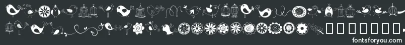DoodleDings1BirdsCages-Schriftart – Weiße Schriften