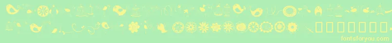Más sobre la fuente DoodleDings1BirdsCages fuente DoodleDings1BirdsCages – Fuentes Amarillas Sobre Fondo Verde