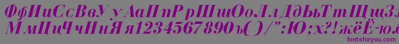 fuente CyrillicBoldItalic – Fuentes Moradas Sobre Fondo Gris