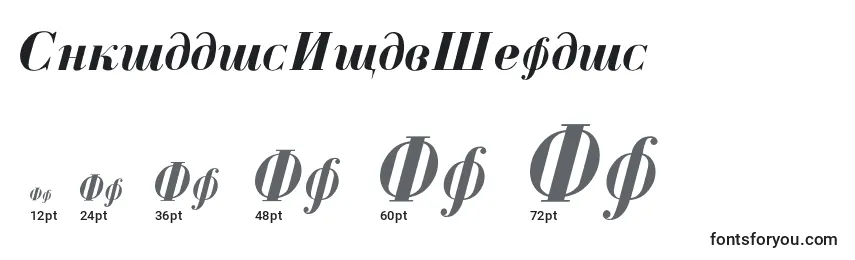 Rozmiary czcionki CyrillicBoldItalic