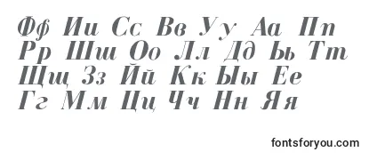 Revisão da fonte CyrillicBoldItalic