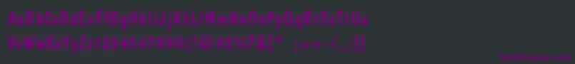 Шрифт DomcasualThin – фиолетовые шрифты на чёрном фоне