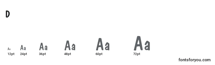 DomcasualThin Font Sizes