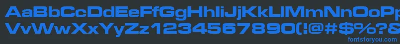 Microgbe Font – Blue Fonts on Black Background
