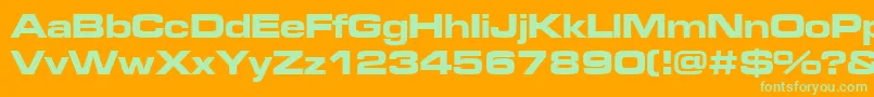 Microgbe Font – Green Fonts on Orange Background