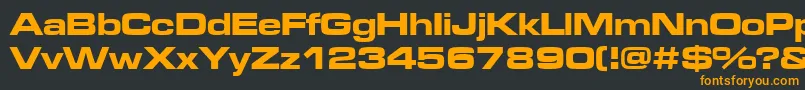 Microgbe Font – Orange Fonts on Black Background