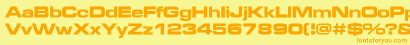 Microgbe Font – Orange Fonts on Yellow Background