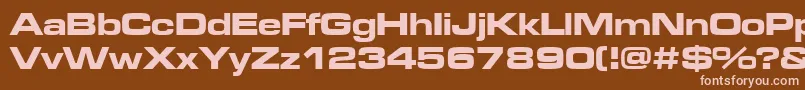 Microgbe Font – Pink Fonts on Brown Background