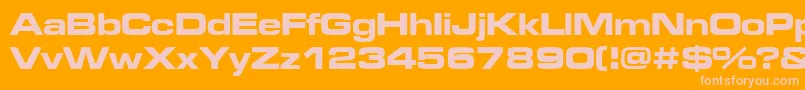 Microgbe Font – Pink Fonts on Orange Background