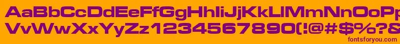 Microgbe Font – Purple Fonts on Orange Background