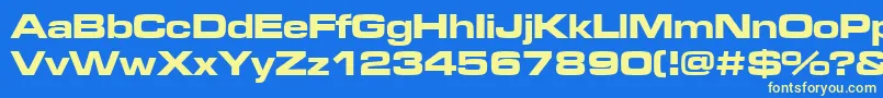 Microgbe Font – Yellow Fonts on Blue Background