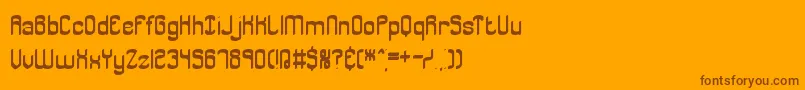 フォントJargonBrk – オレンジの背景に茶色のフォント