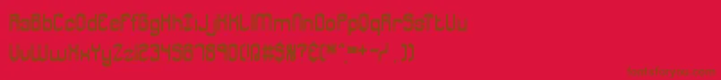 JargonBrk Font – Brown Fonts on Red Background