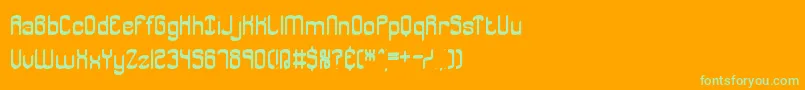 JargonBrk Font – Green Fonts on Orange Background