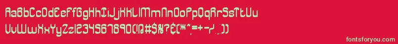 JargonBrk Font – Green Fonts on Red Background