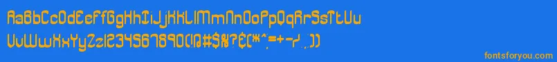 JargonBrk Font – Orange Fonts on Blue Background