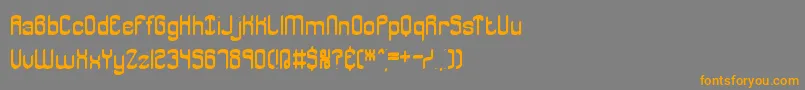 JargonBrk-Schriftart – Orangefarbene Schriften auf grauem Hintergrund