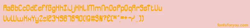 JargonBrk-Schriftart – Orangefarbene Schriften auf rosa Hintergrund