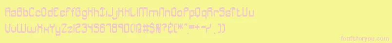JargonBrk Font – Pink Fonts on Yellow Background