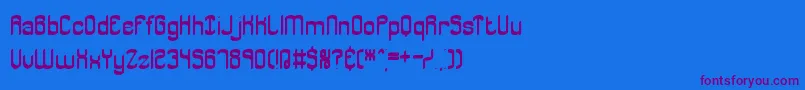 JargonBrk Font – Purple Fonts on Blue Background
