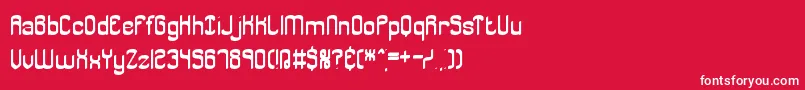 JargonBrk Font – White Fonts on Red Background