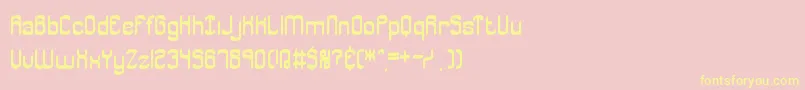 JargonBrk Font – Yellow Fonts on Pink Background