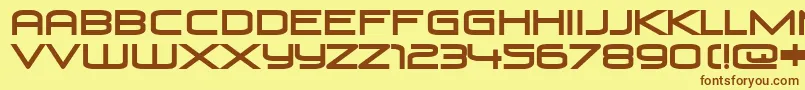 VenusRising Font – Brown Fonts on Yellow Background