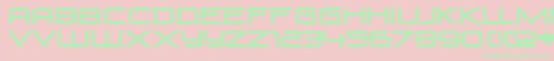 VenusRising Font – Green Fonts on Pink Background