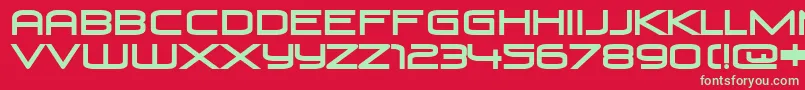 VenusRising Font – Green Fonts on Red Background