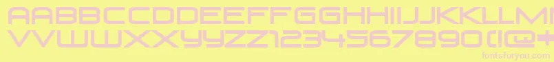 VenusRising Font – Pink Fonts on Yellow Background