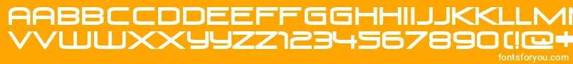 フォントVenusRising – オレンジの背景に白い文字
