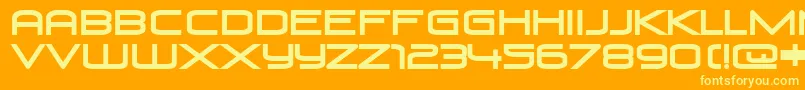 VenusRising Font – Yellow Fonts on Orange Background