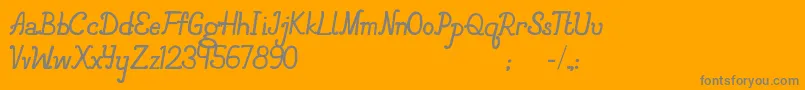 Avionne Font – Gray Fonts on Orange Background