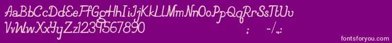 Avionne Font – Pink Fonts on Purple Background