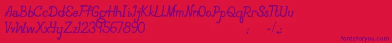 Avionne Font – Purple Fonts on Red Background