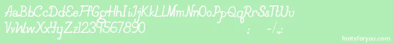 Avionne Font – White Fonts on Green Background