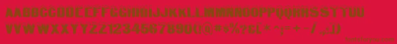 fuente SanasoftDeepFreeze.Kz – Fuentes Marrones Sobre Fondo Rojo