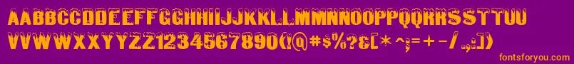 SanasoftDeepFreeze.Kz Font – Orange Fonts on Purple Background