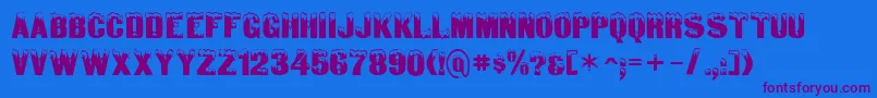 SanasoftDeepFreeze.Kz Font – Purple Fonts on Blue Background