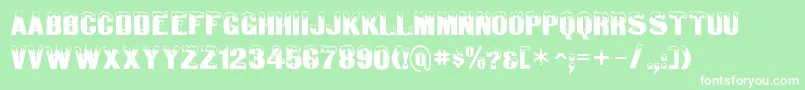 SanasoftDeepFreeze.Kz Font – White Fonts on Green Background