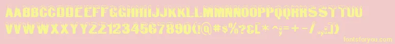 SanasoftDeepFreeze.Kz Font – Yellow Fonts on Pink Background