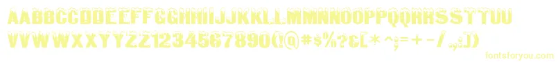 SanasoftDeepFreeze.Kz Font – Yellow Fonts on White Background